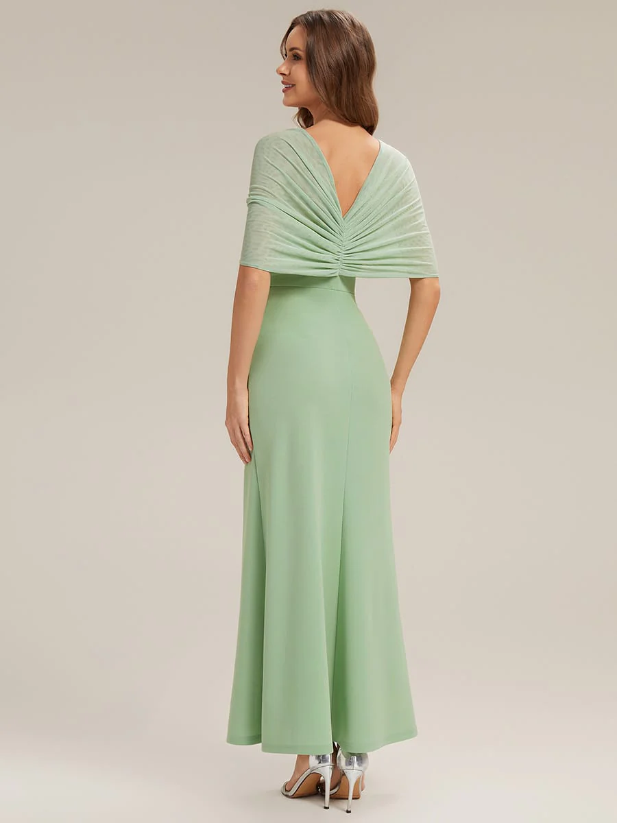 Bow Knit Drop Shoulder Sleeve Dress - Image 7