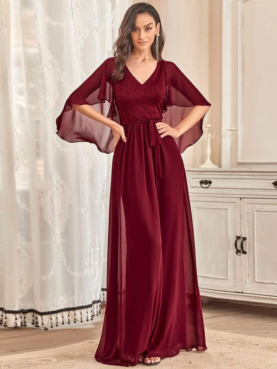 Burgundy Concert Dresses - Image 9