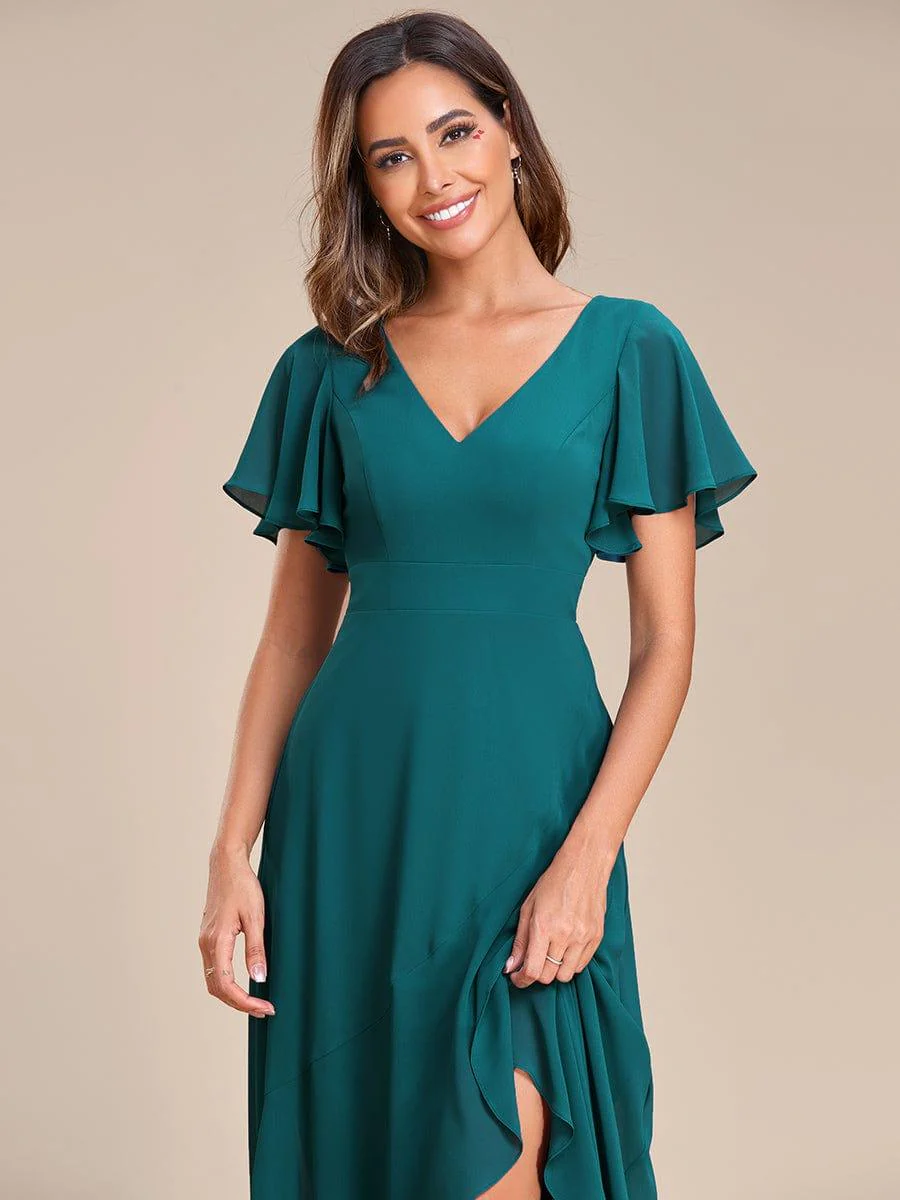 ever OREE|Charming Chiffon Bridesmaid Dress with Lotus Leaf Hemline (Final Sale) - Image 100