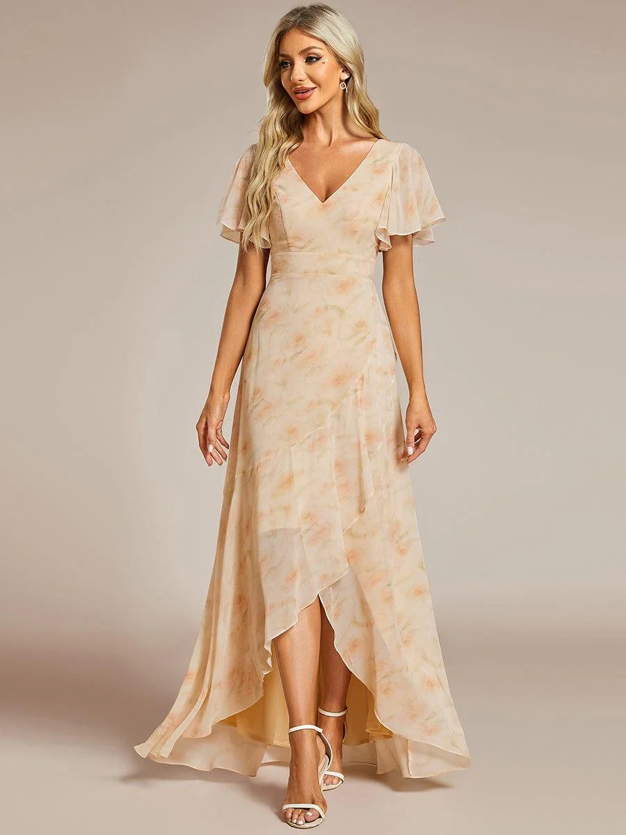 ever OREE|Charming Chiffon Bridesmaid Dress with Lotus Leaf Hemline (Final Sale) - Image 137