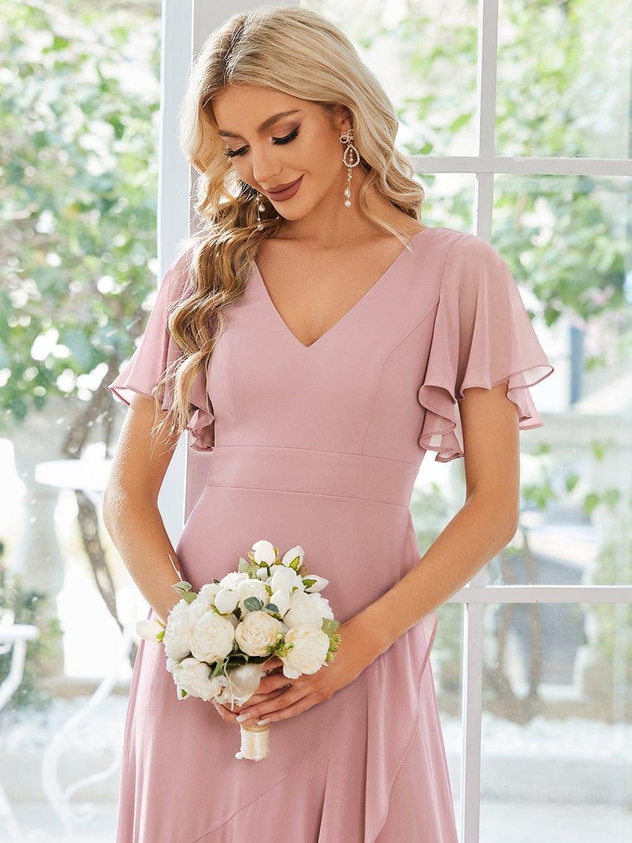 ever OREE|Charming Chiffon Bridesmaid Dress with Lotus Leaf Hemline (Final Sale) - Image 151