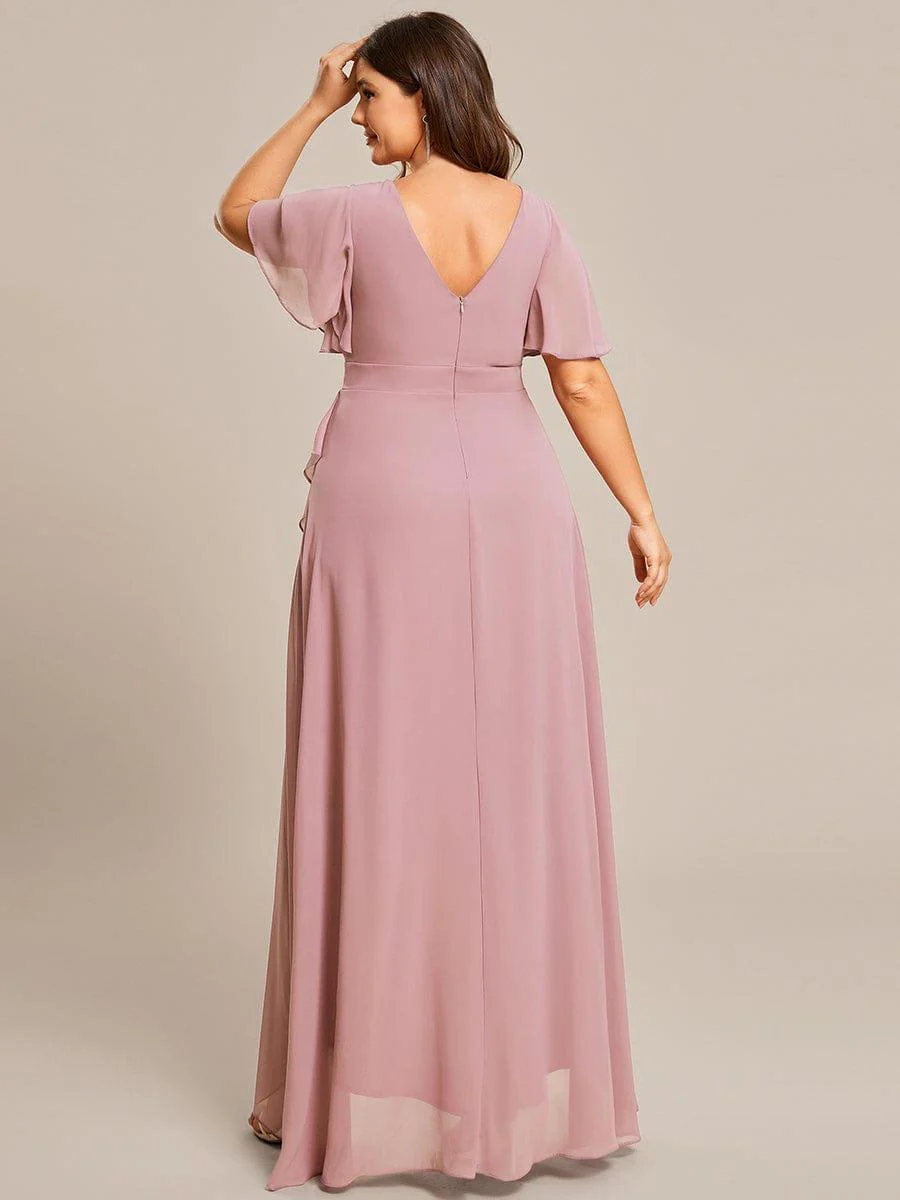 ever OREE|Charming Chiffon Bridesmaid Dress with Lotus Leaf Hemline (Final Sale) - Image 155