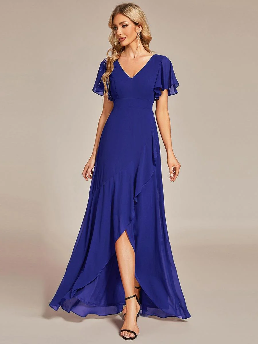 ever OREE|Charming Chiffon Bridesmaid Dress with Lotus Leaf Hemline (Final Sale) - Image 161