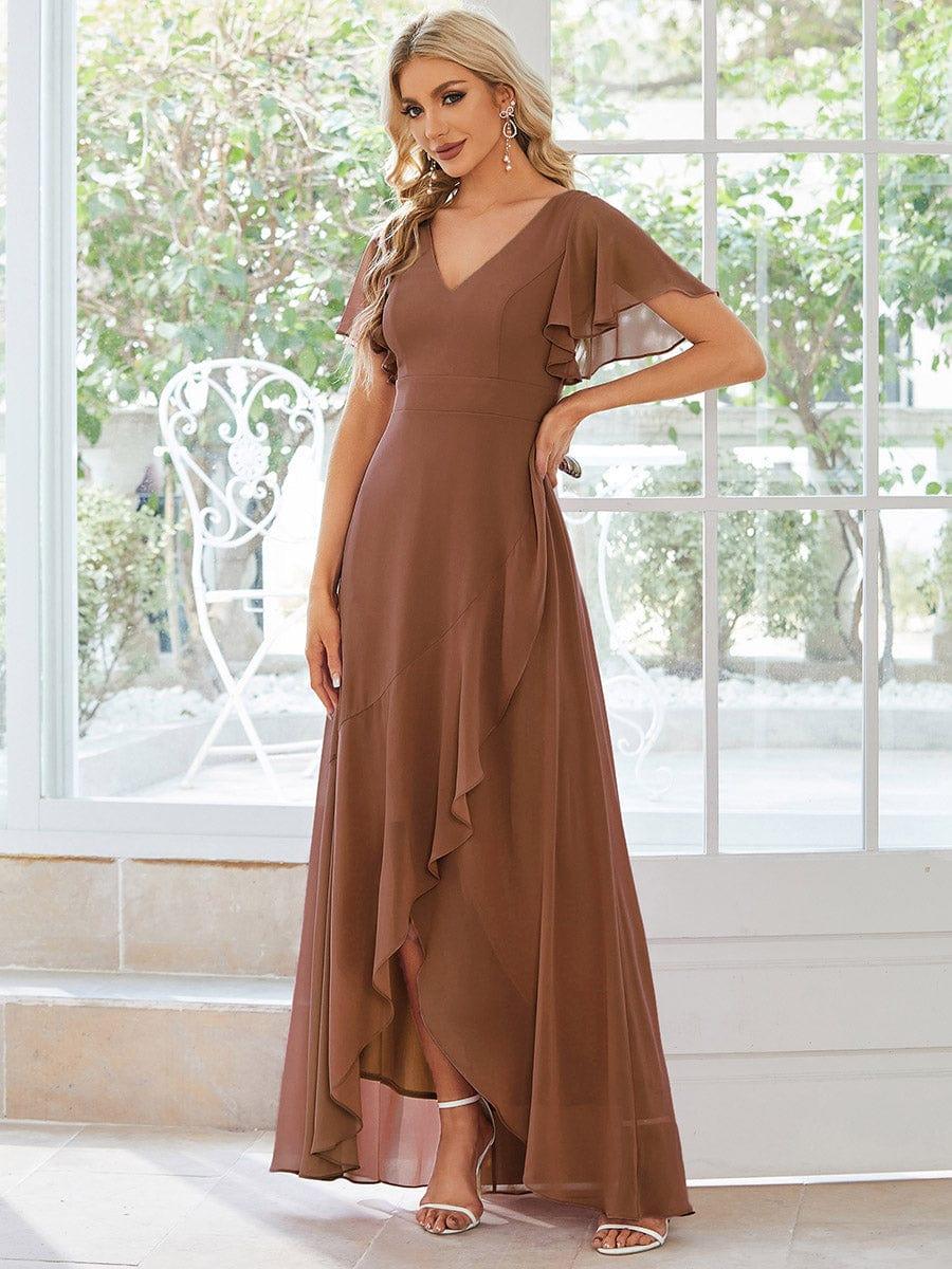 ever OREE|Charming Chiffon Bridesmaid Dress with Lotus Leaf Hemline (Final Sale) - Image 175