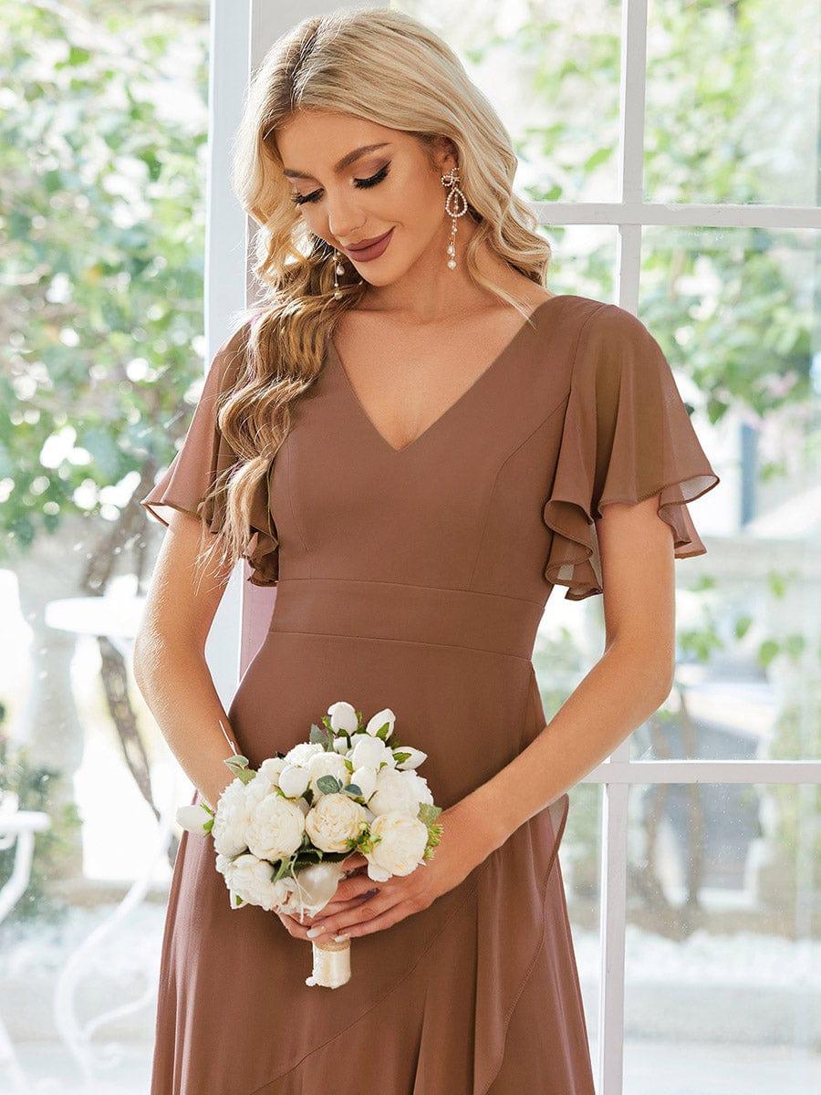 ever OREE|Charming Chiffon Bridesmaid Dress with Lotus Leaf Hemline (Final Sale) - Image 177
