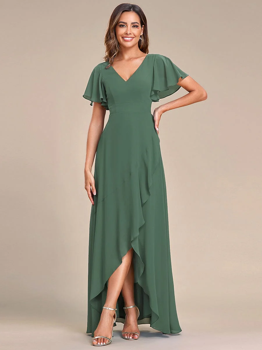 ever OREE|Charming Chiffon Bridesmaid Dress with Lotus Leaf Hemline (Final Sale) - Image 207