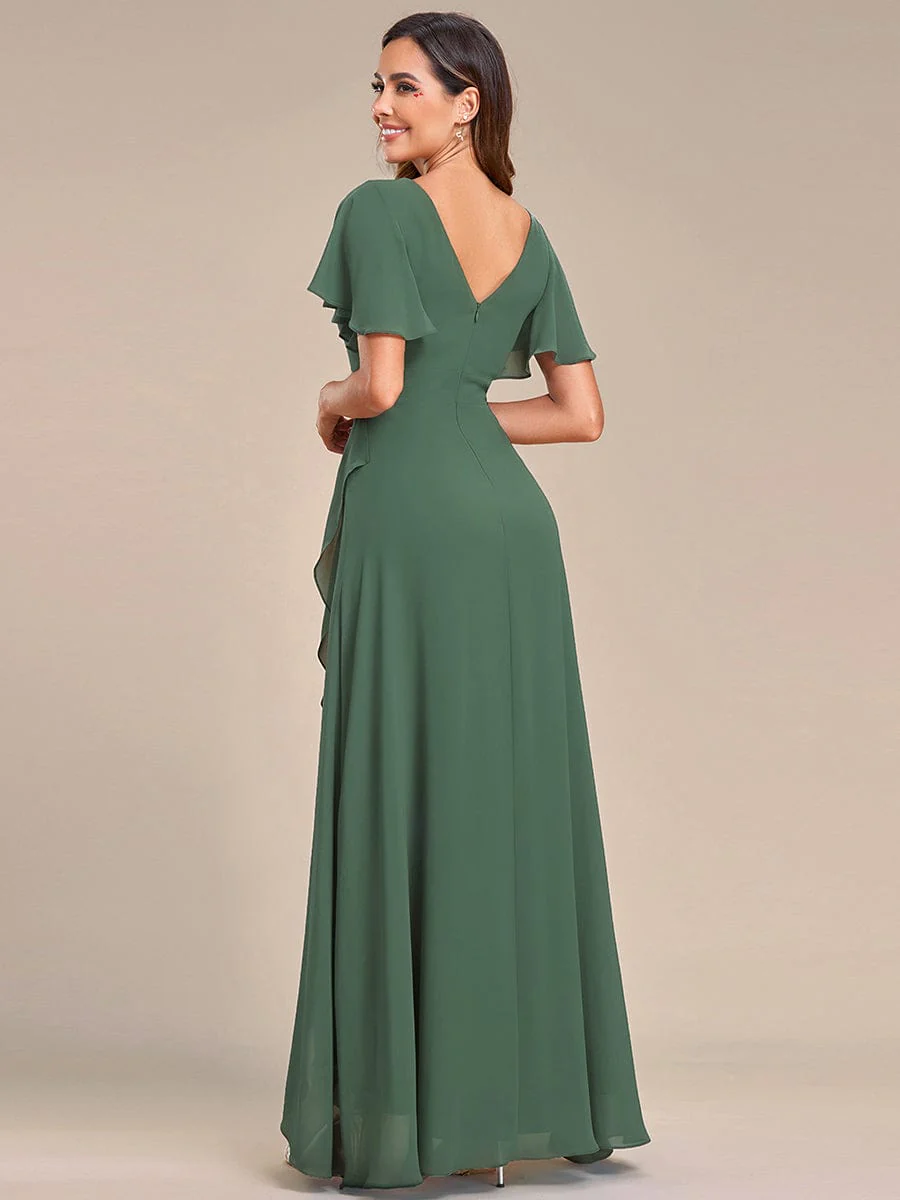 ever OREE|Charming Chiffon Bridesmaid Dress with Lotus Leaf Hemline (Final Sale) - Image 208