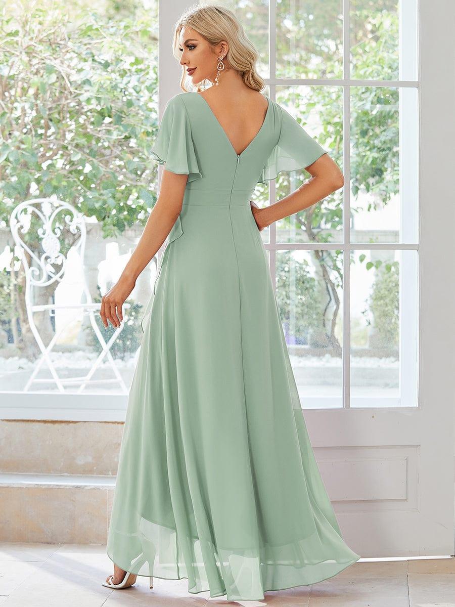 ever OREE|Charming Chiffon Bridesmaid Dress with Lotus Leaf Hemline (Final Sale) - Image 4