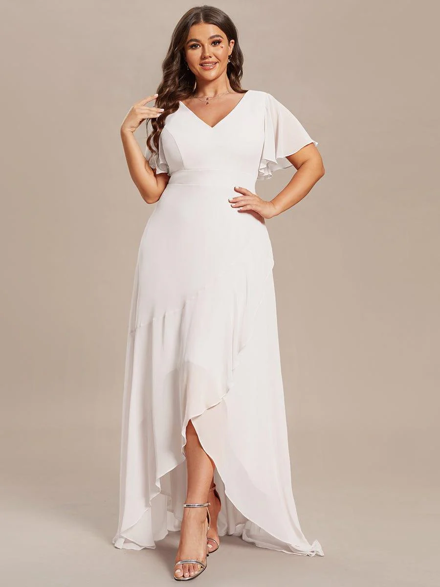 ever OREE|Charming Chiffon Bridesmaid Dress with Lotus Leaf Hemline (Final Sale) - Image 46