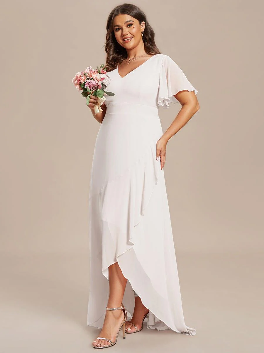 ever OREE|Charming Chiffon Bridesmaid Dress with Lotus Leaf Hemline (Final Sale) - Image 50