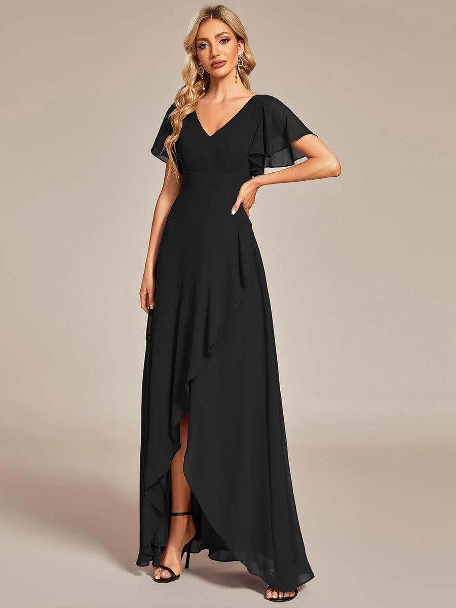 ever OREE|Charming Chiffon Bridesmaid Dress with Lotus Leaf Hemline (Final Sale) - Image 55