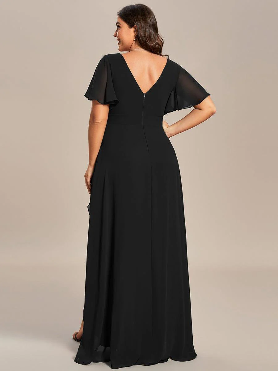 ever OREE|Charming Chiffon Bridesmaid Dress with Lotus Leaf Hemline (Final Sale) - Image 58