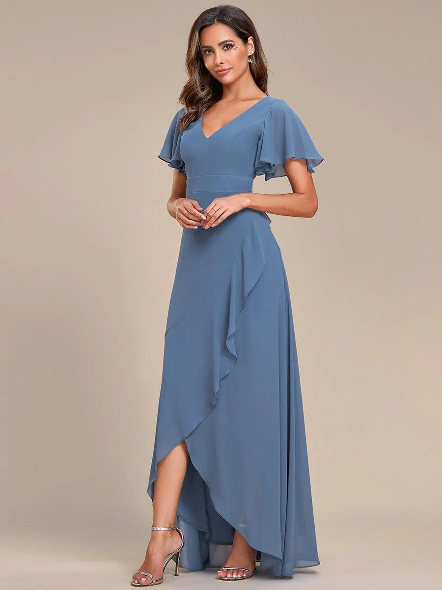 ever OREE|Charming Chiffon Bridesmaid Dress with Lotus Leaf Hemline (Final Sale) - Image 66