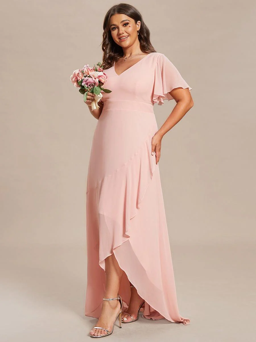 ever OREE|Charming Chiffon Bridesmaid Dress with Lotus Leaf Hemline (Final Sale) - Image 79