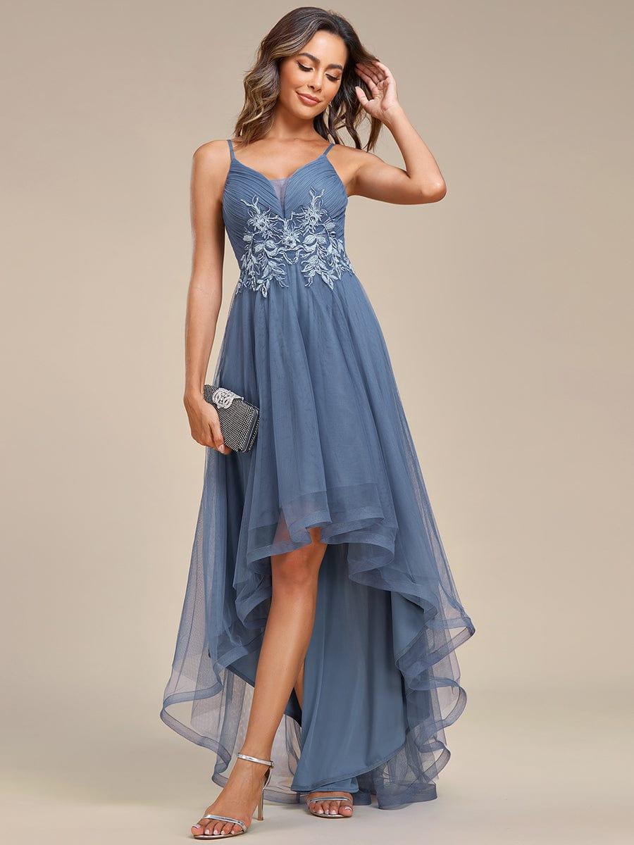 Chic and Stylish Sleeveless Prom Dress with High-Low Hemline - Image 26