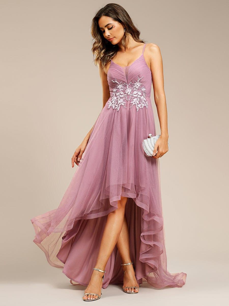 Chic and Stylish Sleeveless Prom Dress with High-Low Hemline - Image 4