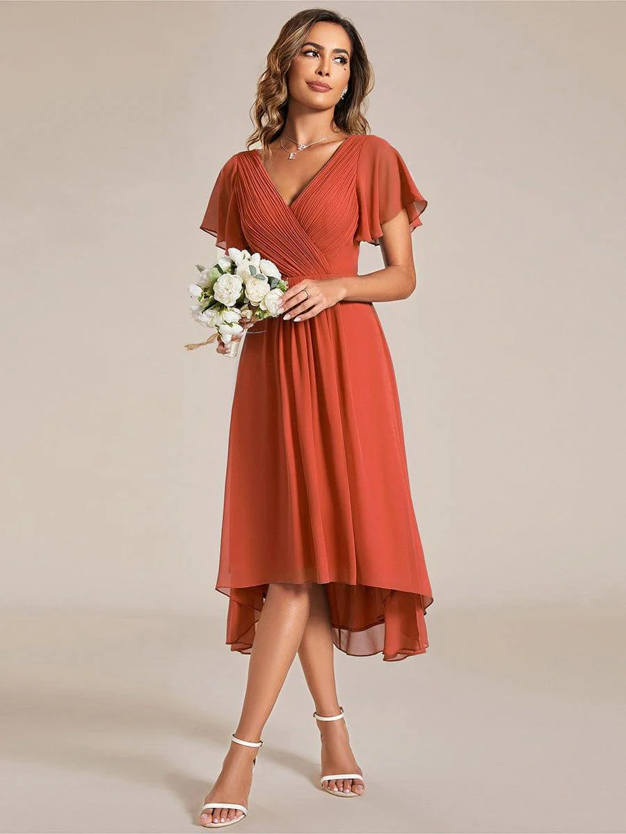 ever FAYE|Chic V Neck High-Low Evening Dress - Image 100
