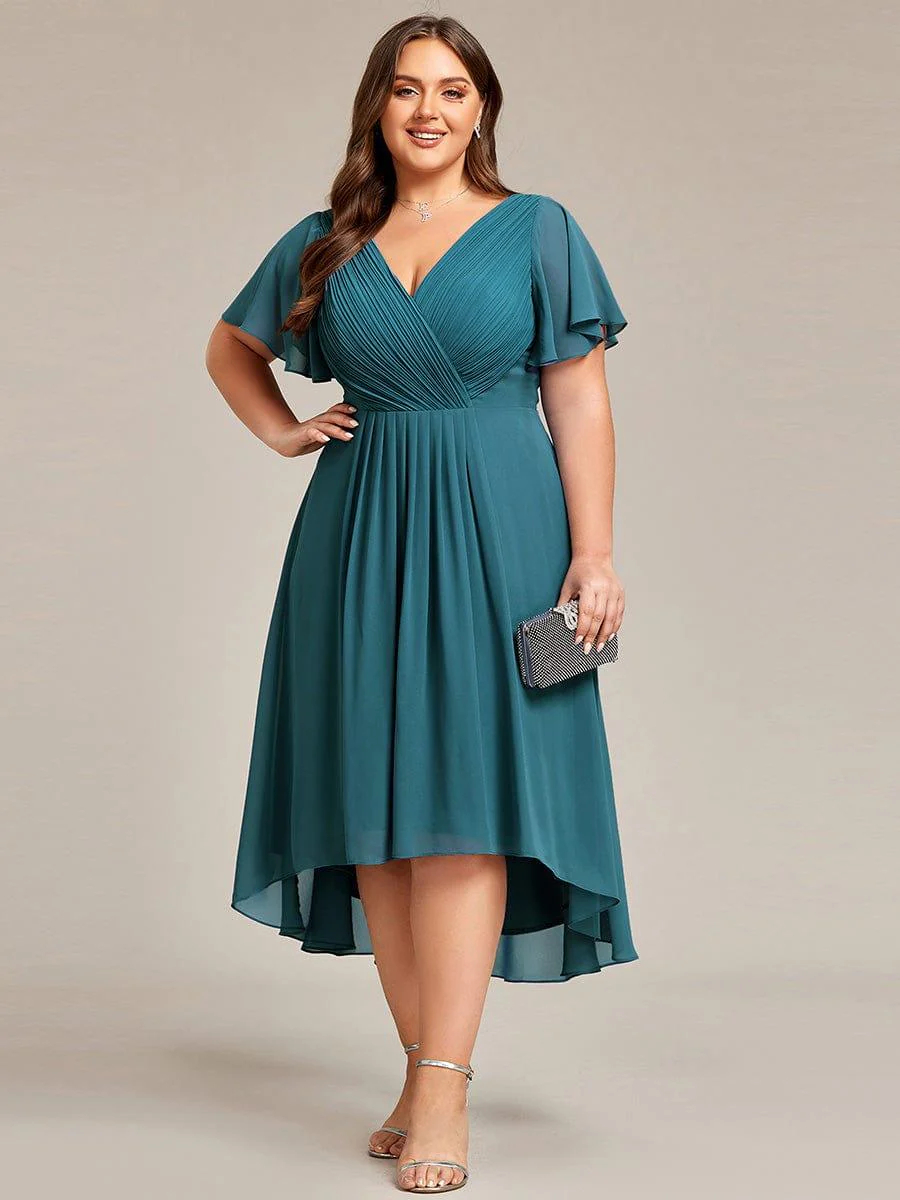 ever FAYE|Chic V Neck High-Low Evening Dress - Image 134