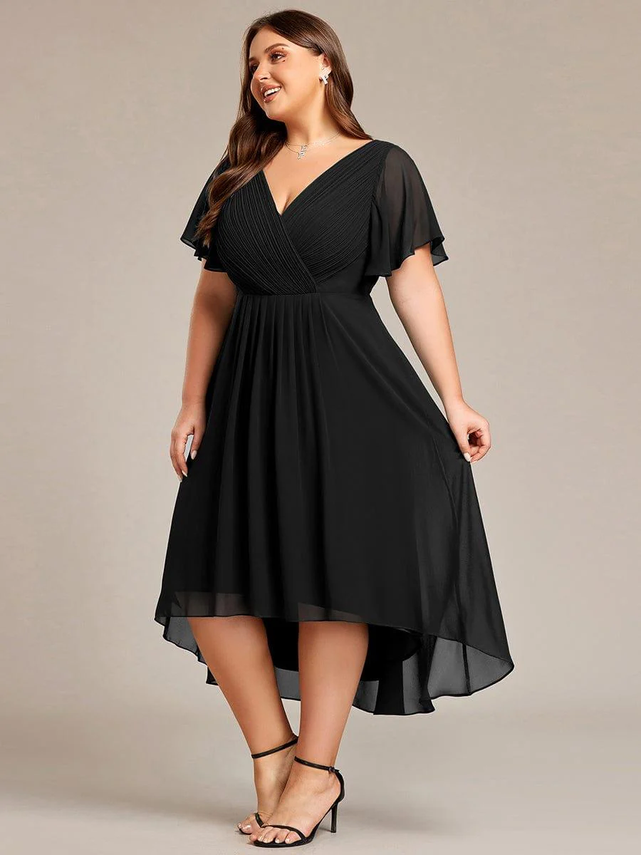 ever FAYE|Chic V Neck High-Low Evening Dress - Image 32