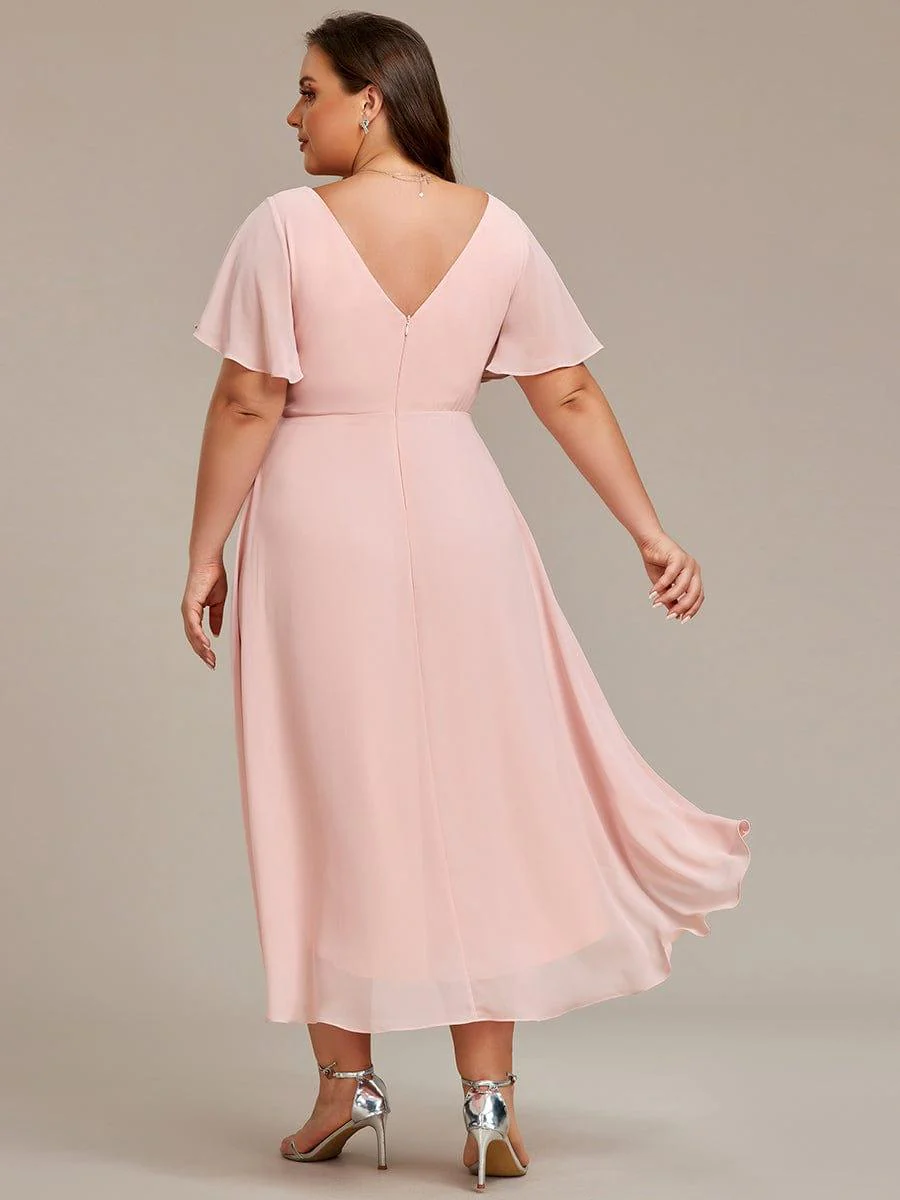ever FAYE|Chic V Neck High-Low Evening Dress - Image 35