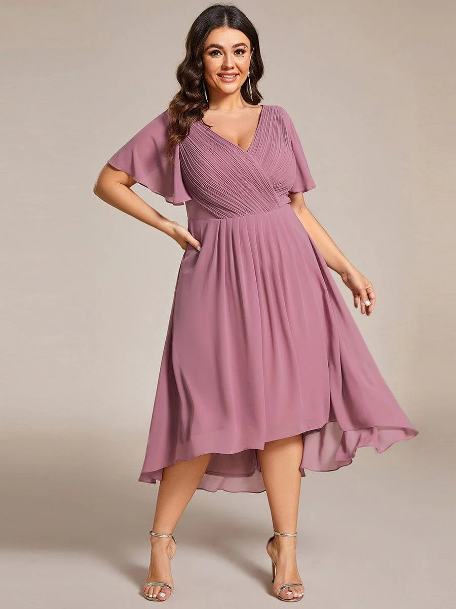 ever FAYE|Chic V Neck High-Low Evening Dress - Image 69