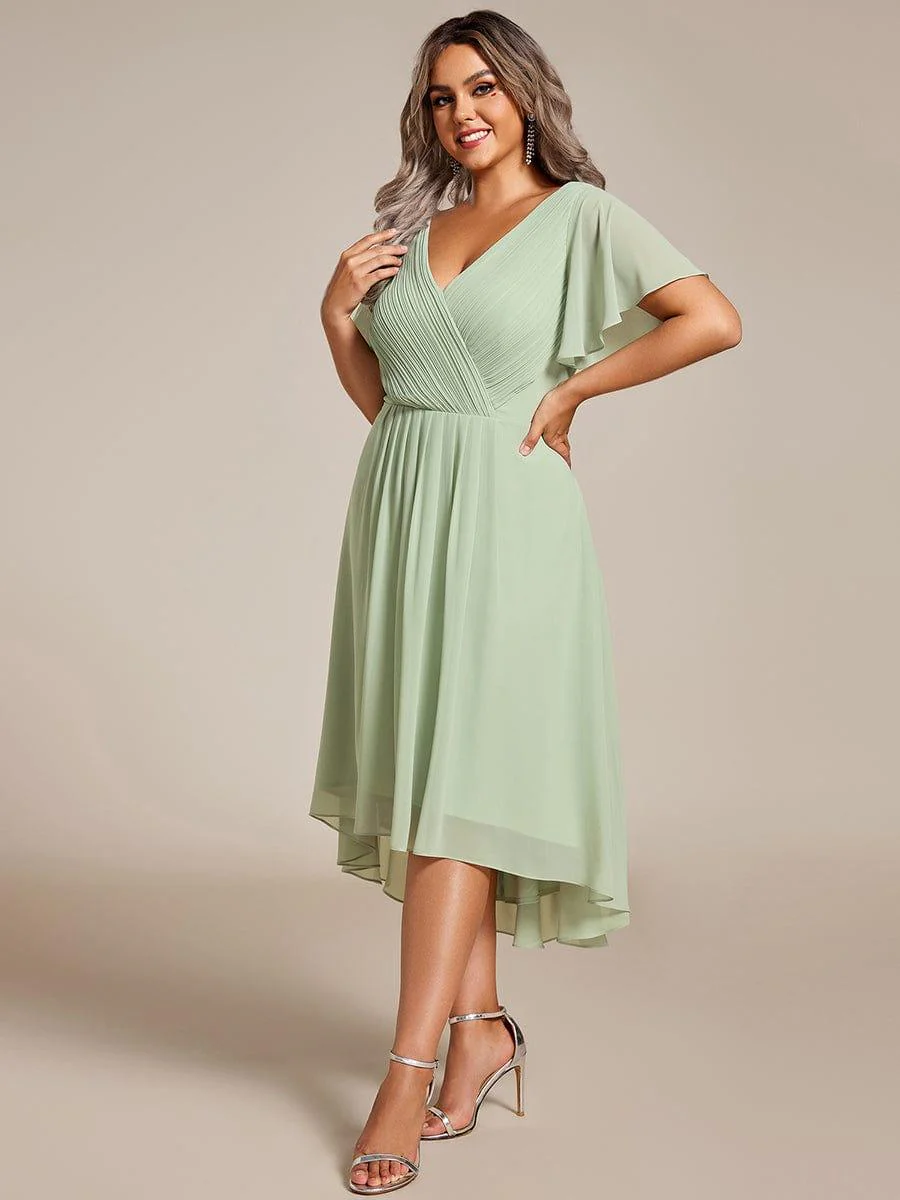 ever FAYE|Chic V Neck High-Low Evening Dress - Image 86