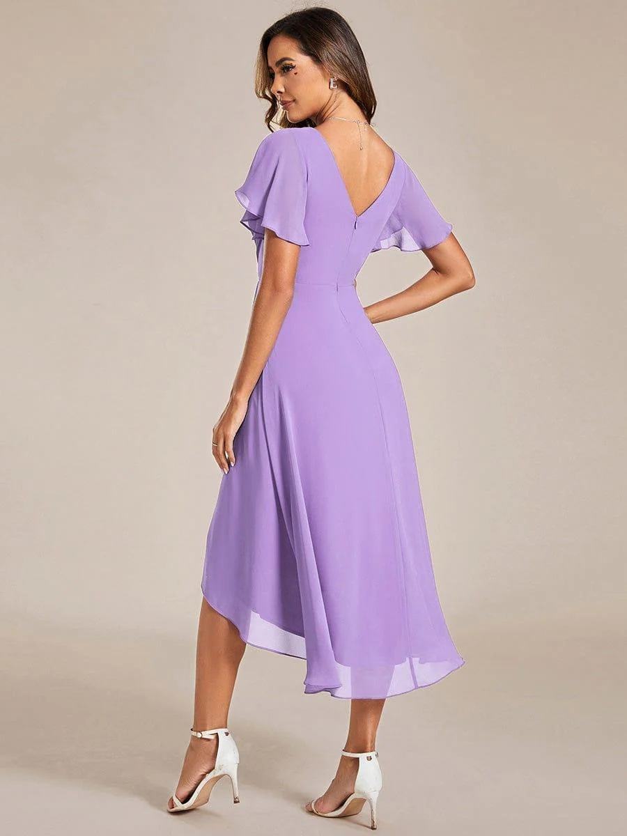 ever FAYE|Chic V Neck High-Low Wedding Guest Dress - Image 104
