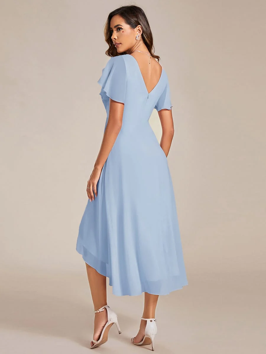 ever FAYE|Chic V Neck High-Low Wedding Guest Dress - Image 172