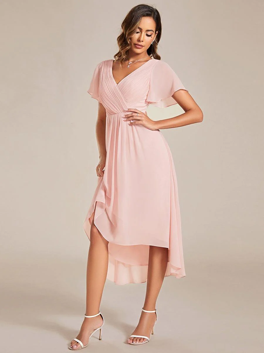 ever FAYE|Chic V Neck High-Low Wedding Guest Dress - Image 20