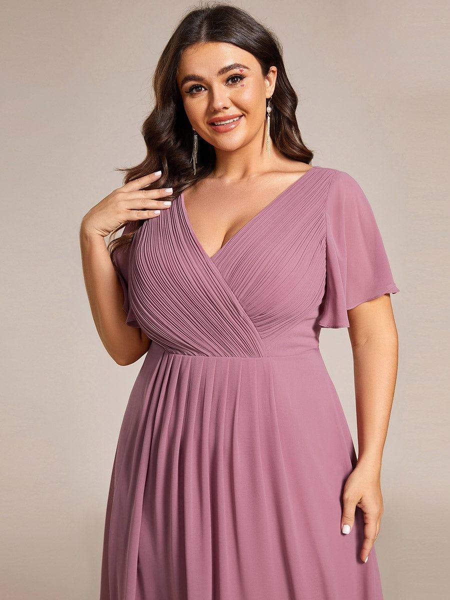 ever FAYE|Chic V Neck High-Low Wedding Guest Dress - Image 66