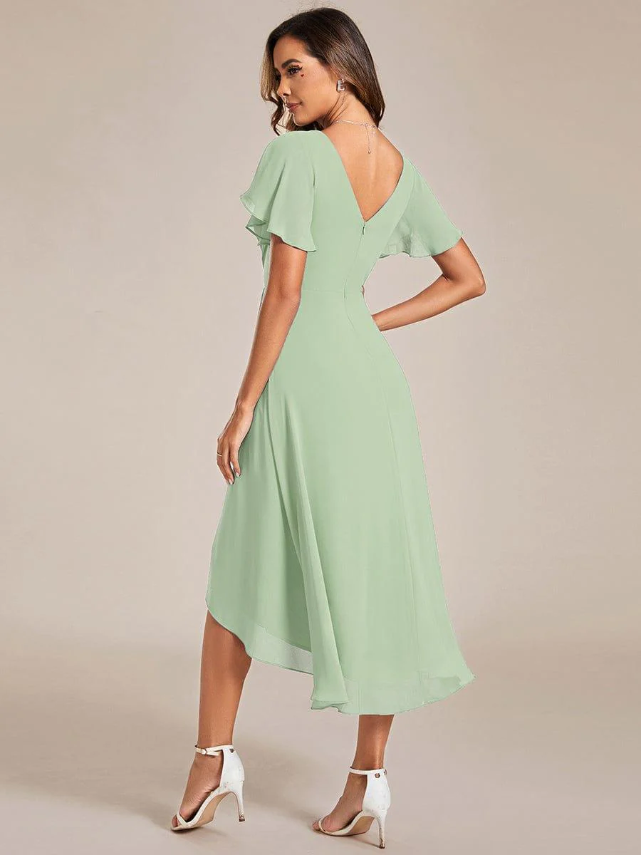ever FAYE|Chic V Neck High-Low Wedding Guest Dress - Image 78