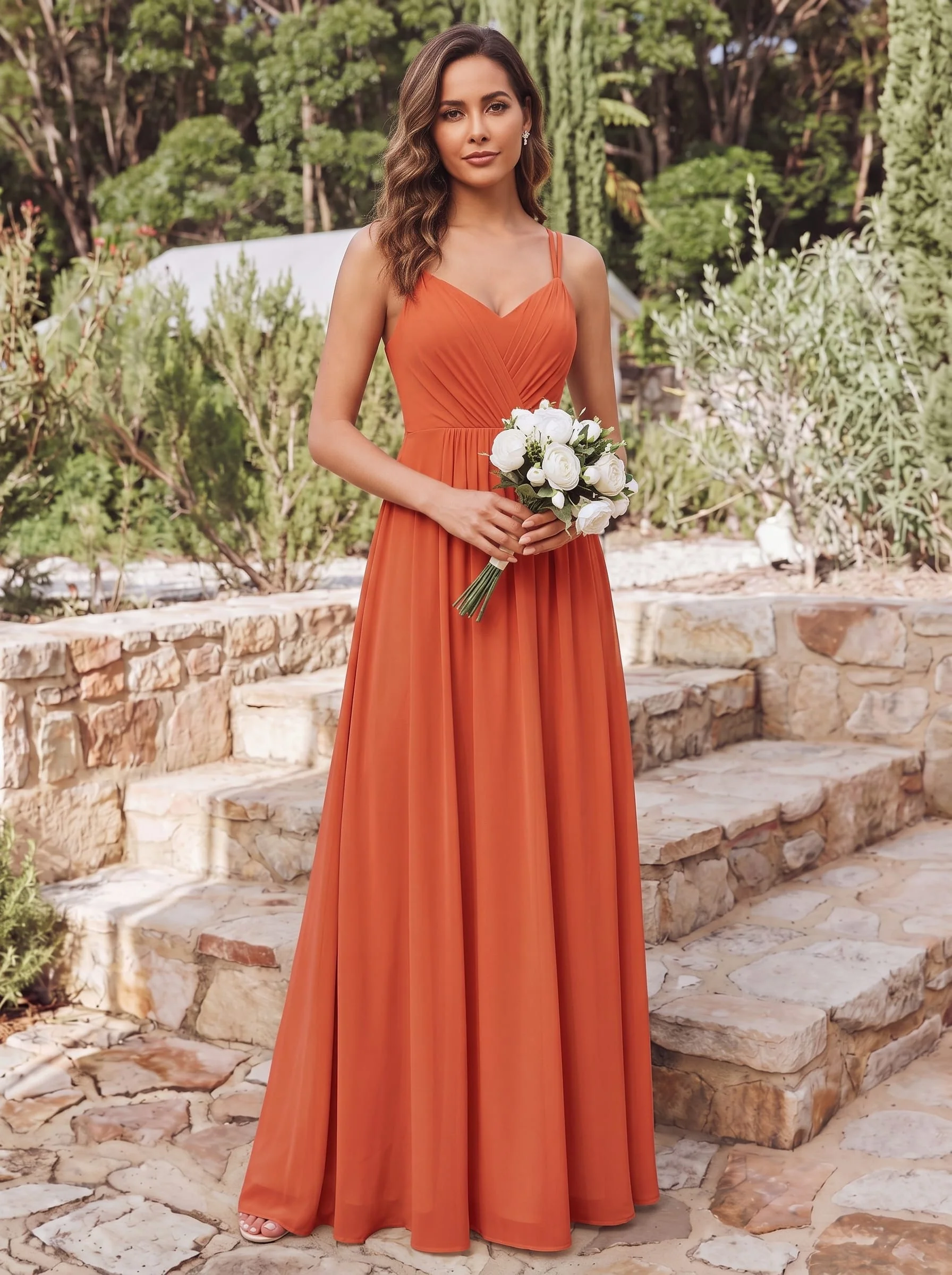 ever RUBY|Multiway Chiffon and Lace Open Back Bridesmaid Dress with Spaghetti Straps - Image 43