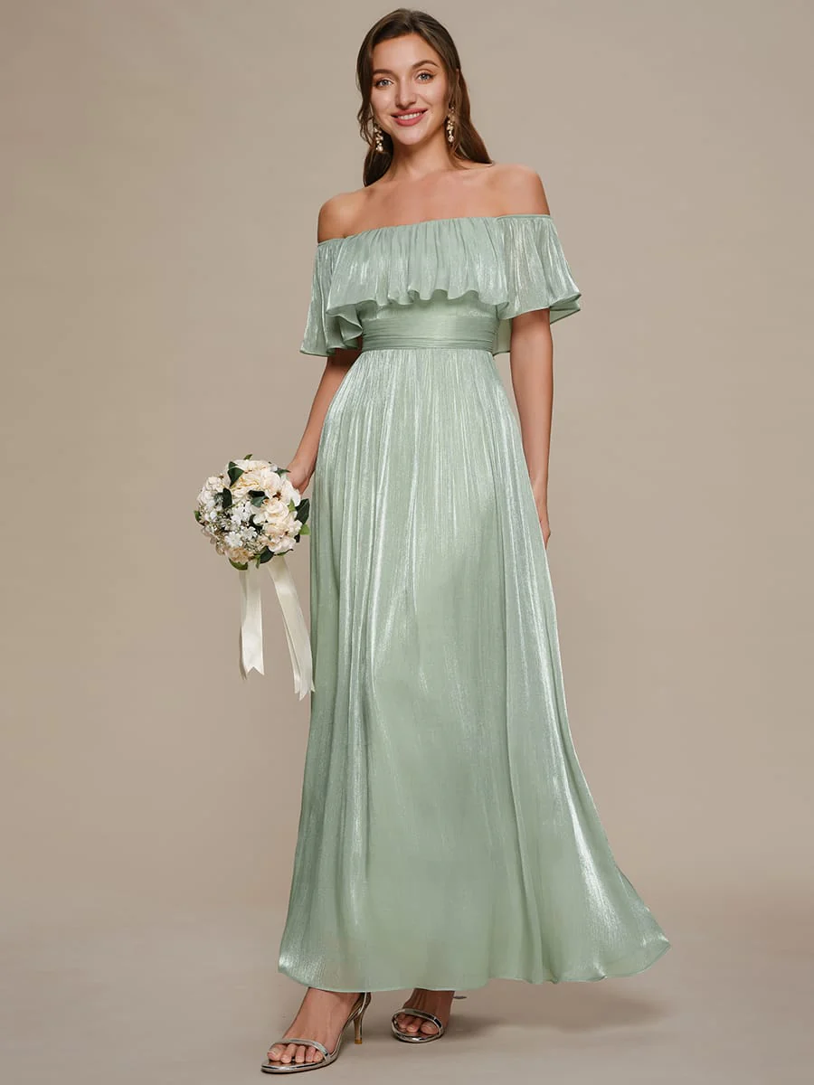 Sea-island Filament Fabircs Drop Shoulder Sleeve A-Line Dress - Image 6