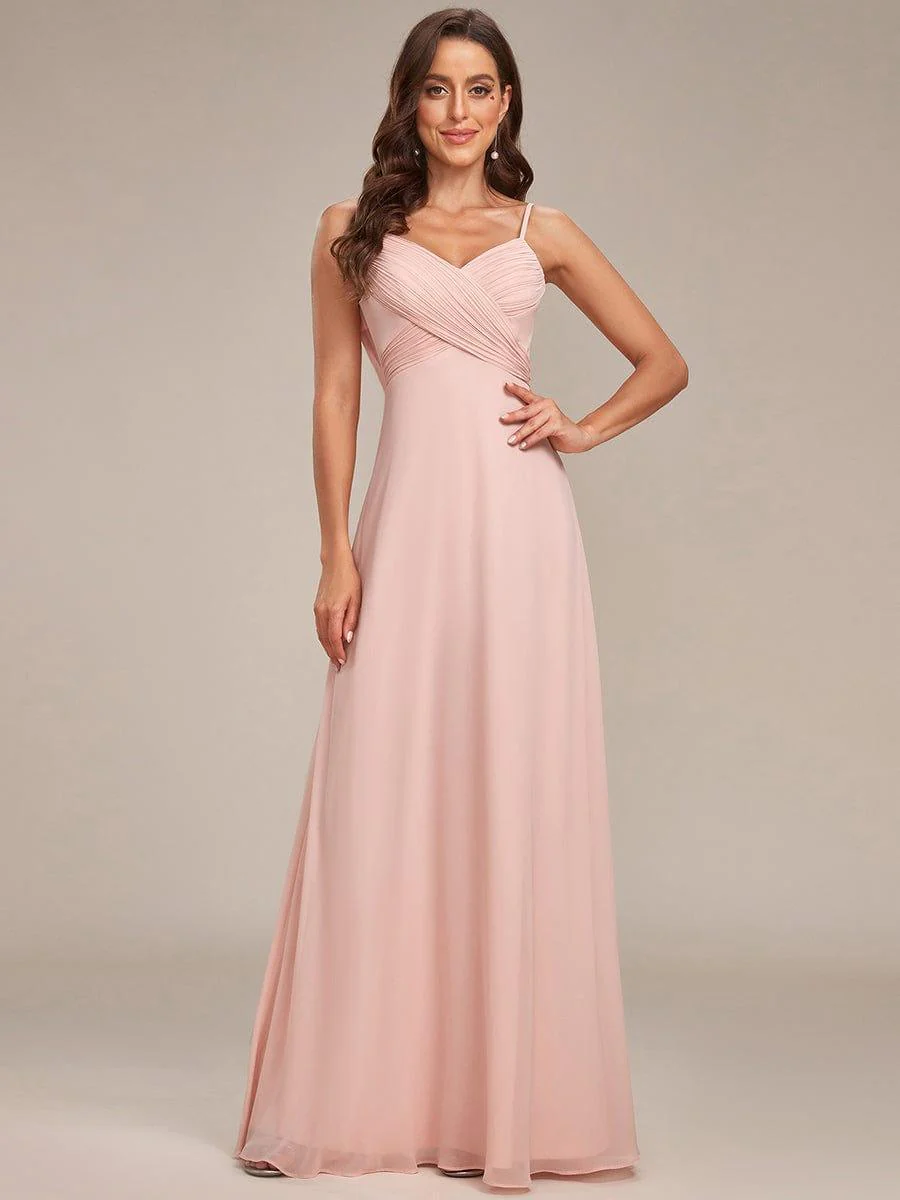 ever NOVA|Sweetheart Draped Back Floor Length Bridesmaid Dress - Image 37