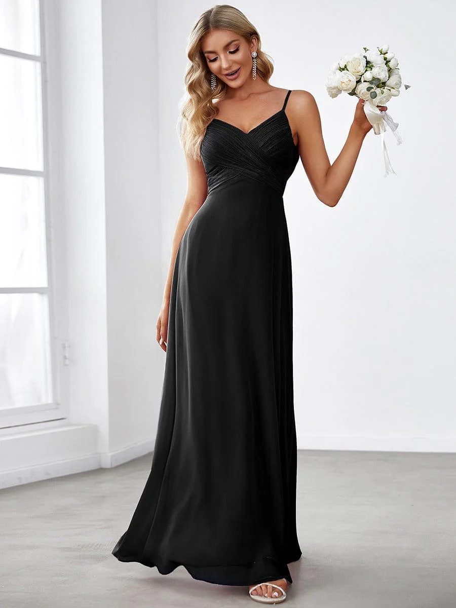 ever NOVA|Sweetheart Draped Back Floor Length Bridesmaid Dress - Image 40