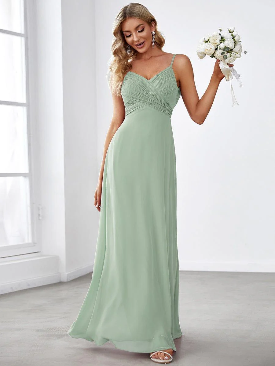 ever NOVA|Sweetheart Draped Back Floor Length Bridesmaid Dress - Image 21