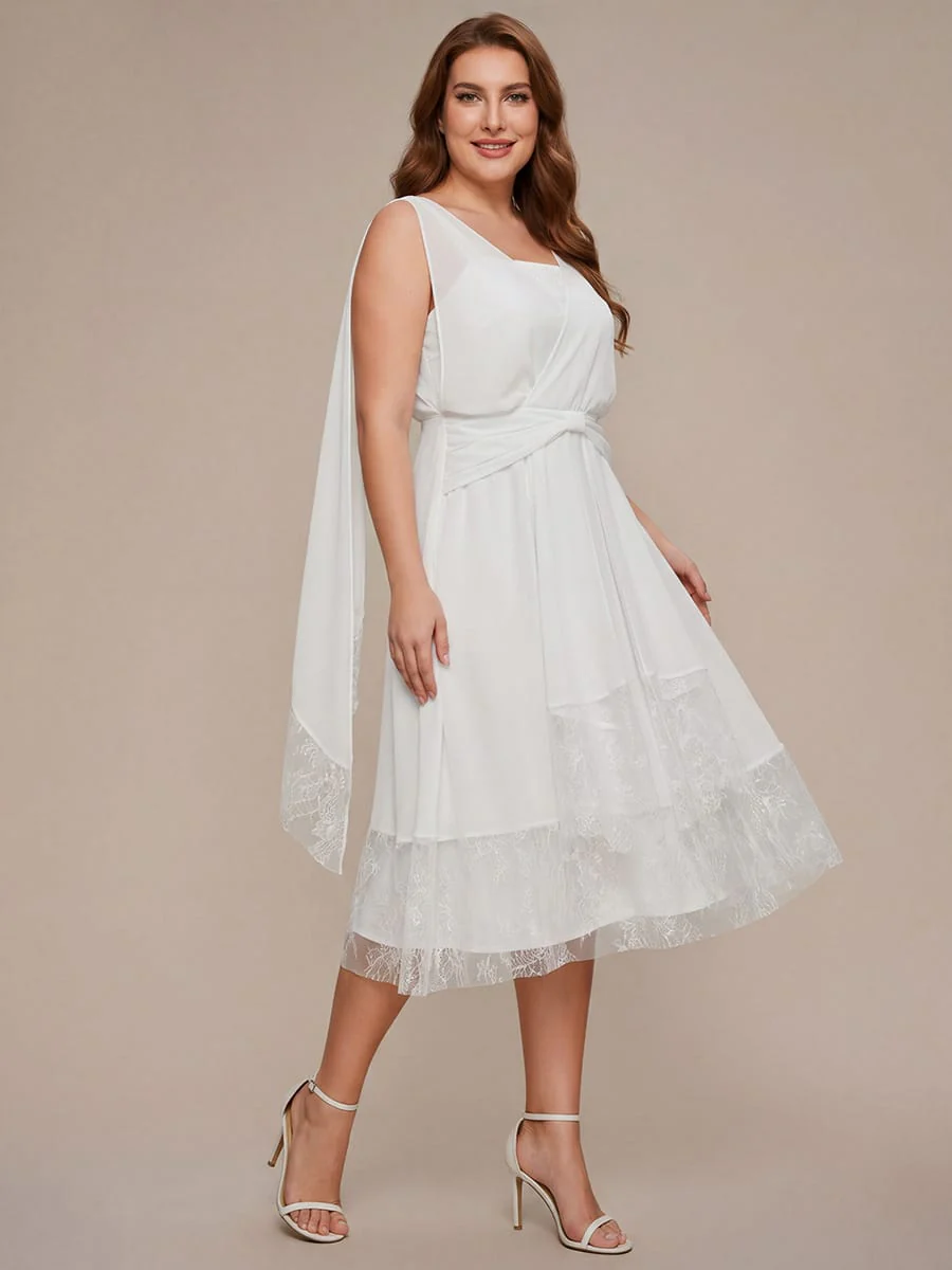 Chiffon Sleeveless A-line Dress - Image 12