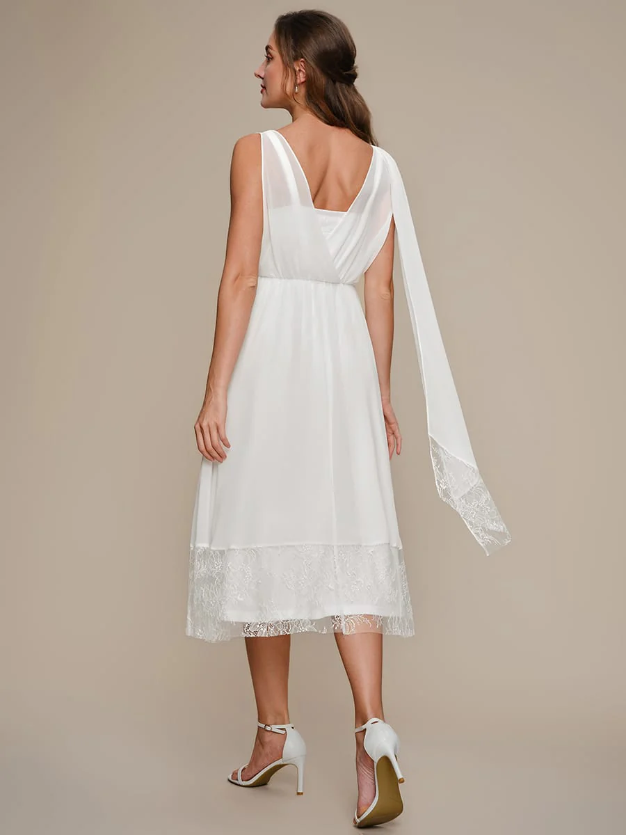 Chiffon Sleeveless A-line Dress - Image 2