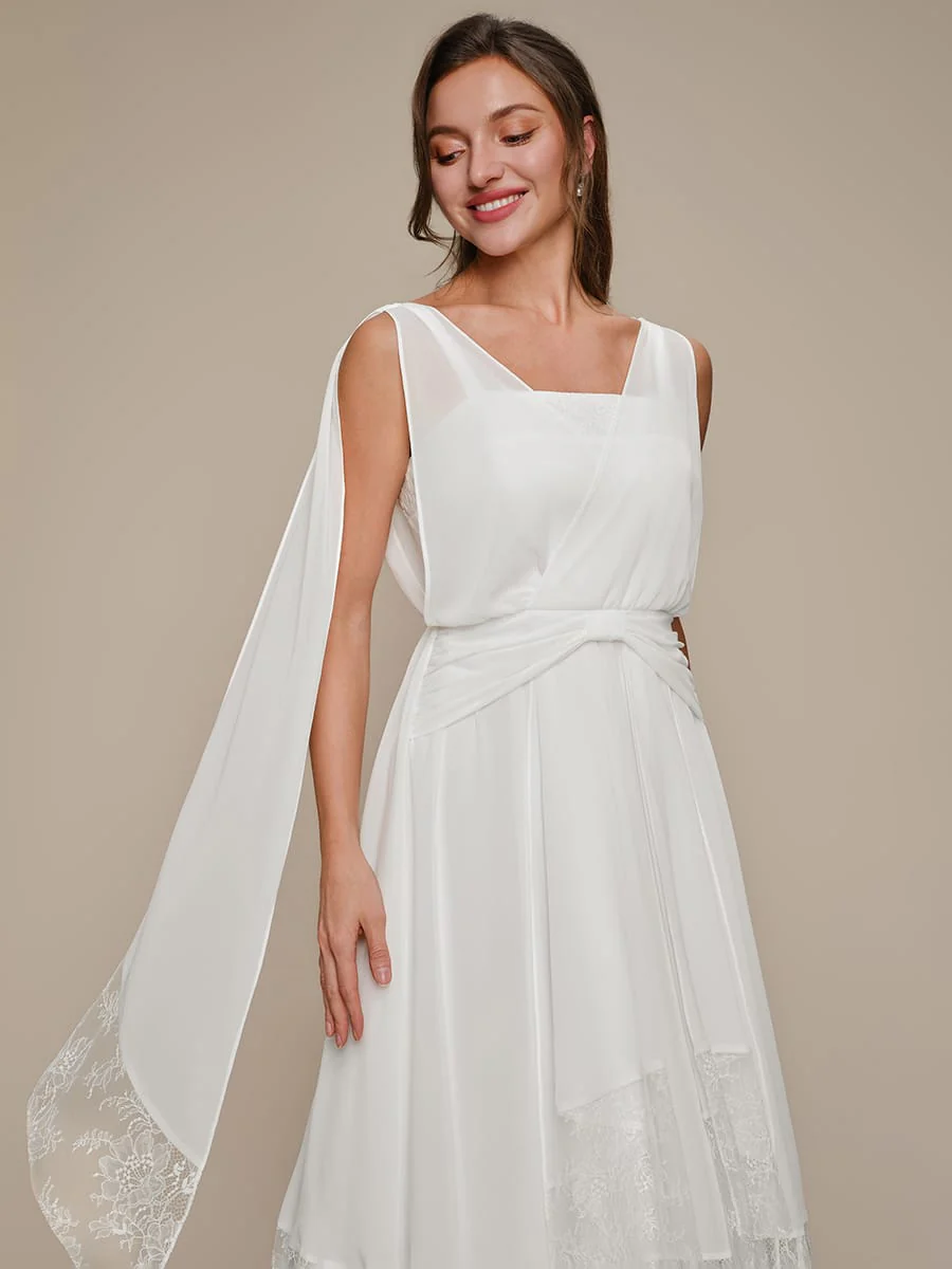 Chiffon Sleeveless A-line Dress - Image 6