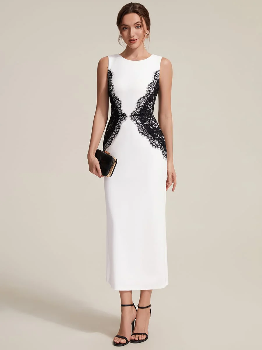 ever IVORY|Cut-Out Detail Knit Sleeveless Dress - Image 15