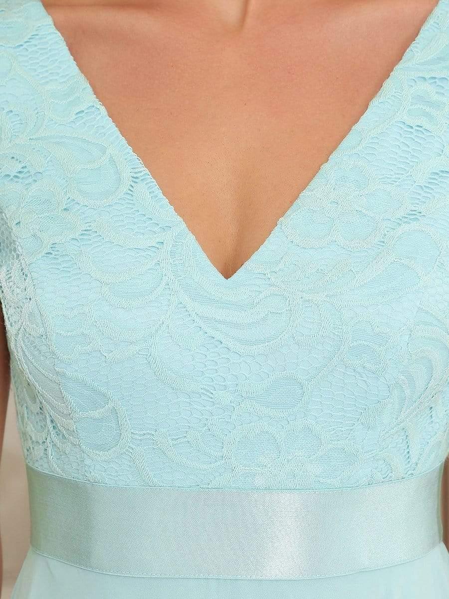 ever COSTA|Double V-Neck Empire Waist Midi Asymmetrical Hem Lace Dresses (Final Sale) - Image 33