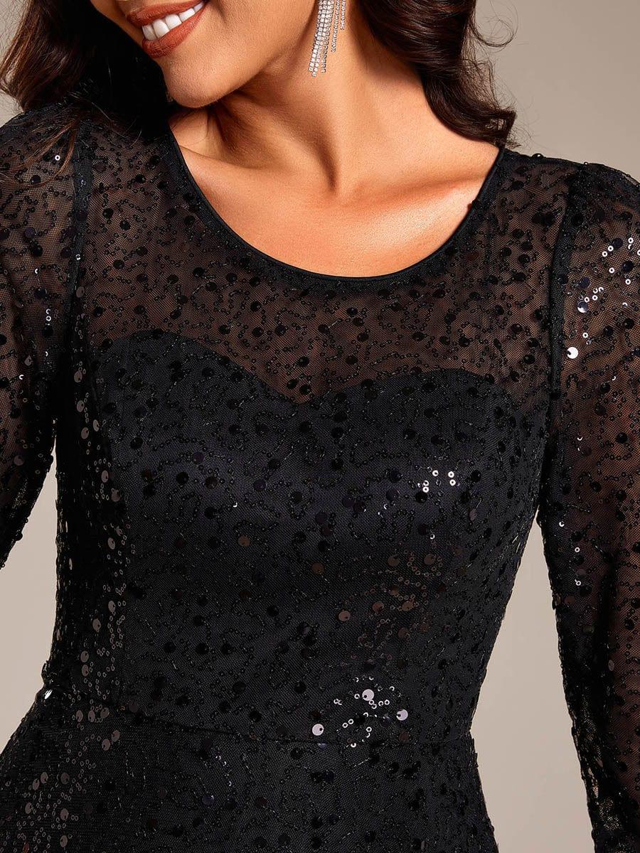 ever SIENNA|Dazzling Sequin A-Line Midi Wedding Guest Dress with Long Sleeves (Final Sale) - Image 13