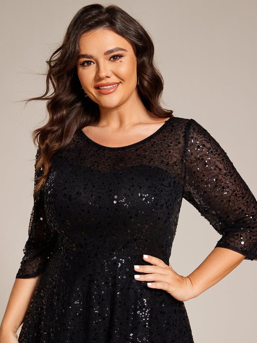 ever SIENNA|Dazzling Sequin A-Line Midi Wedding Guest Dress with Long Sleeves (Final Sale) - Image 18