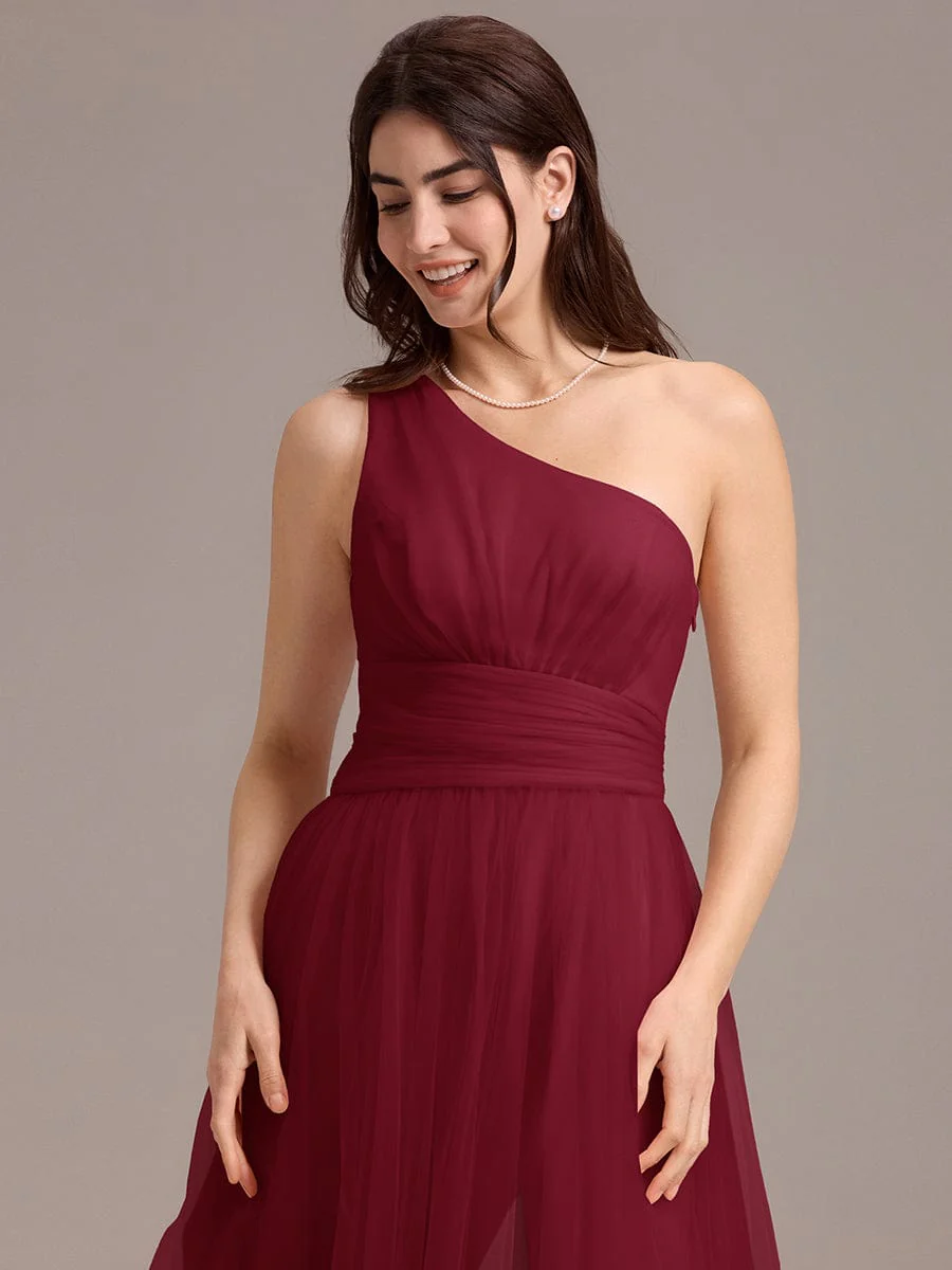 ever ARCADIA|Designer A-line One Shoulder Maxi Tulle Evening Dress - Image 20