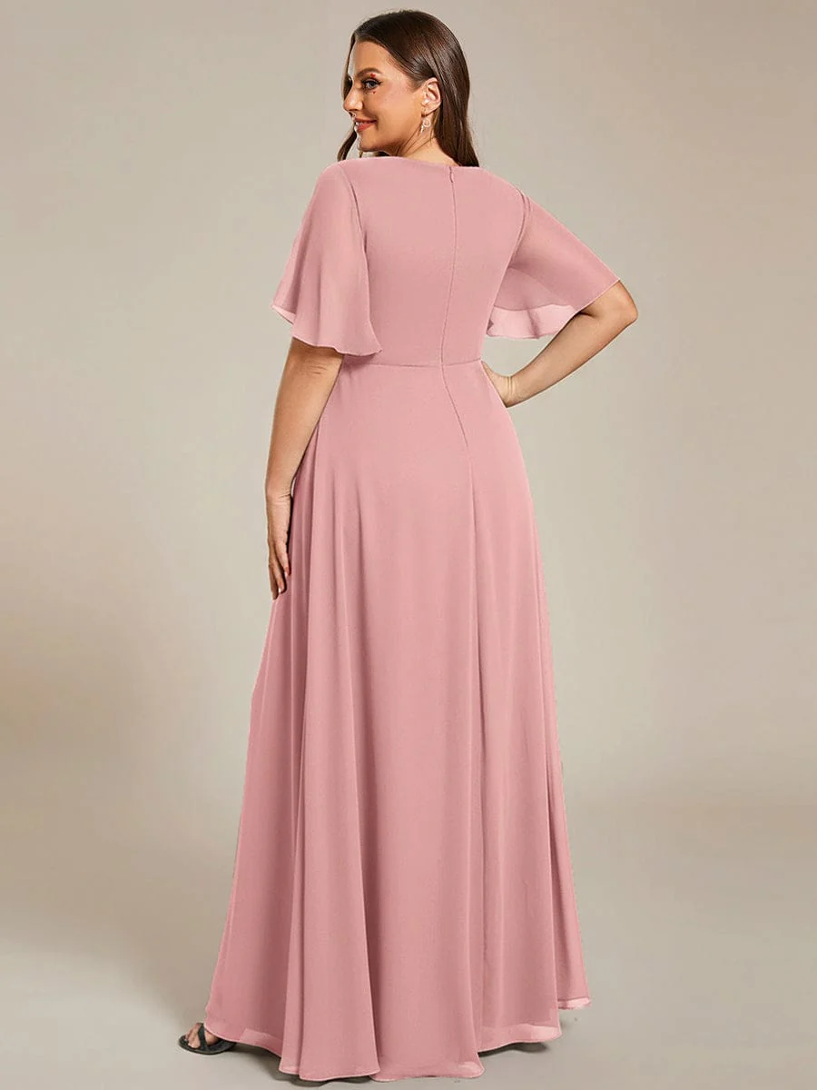 ever IVYROSE | Chiffon Applique Mother of the Bride Dress with Flutter Sleeves - Image 172