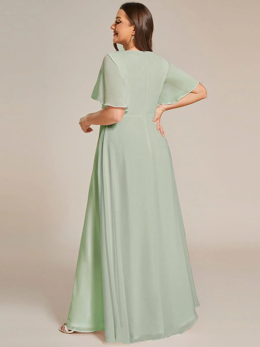 ever IVYROSE | Chiffon Applique Mother of the Bride Dress with Flutter Sleeves - Image 83