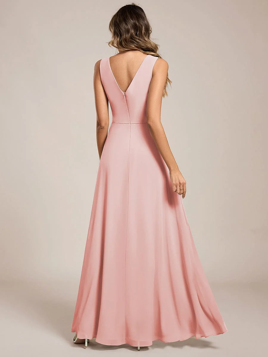 Elegant Side Slit Bridesmaid Dress - Image 14