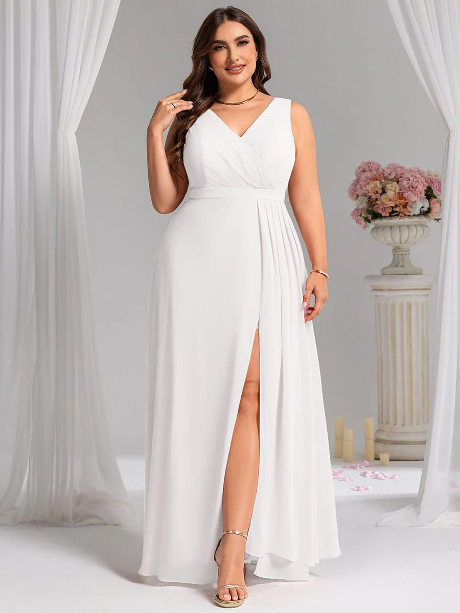 Elegant Side Slit Bridesmaid Dress - Image 42