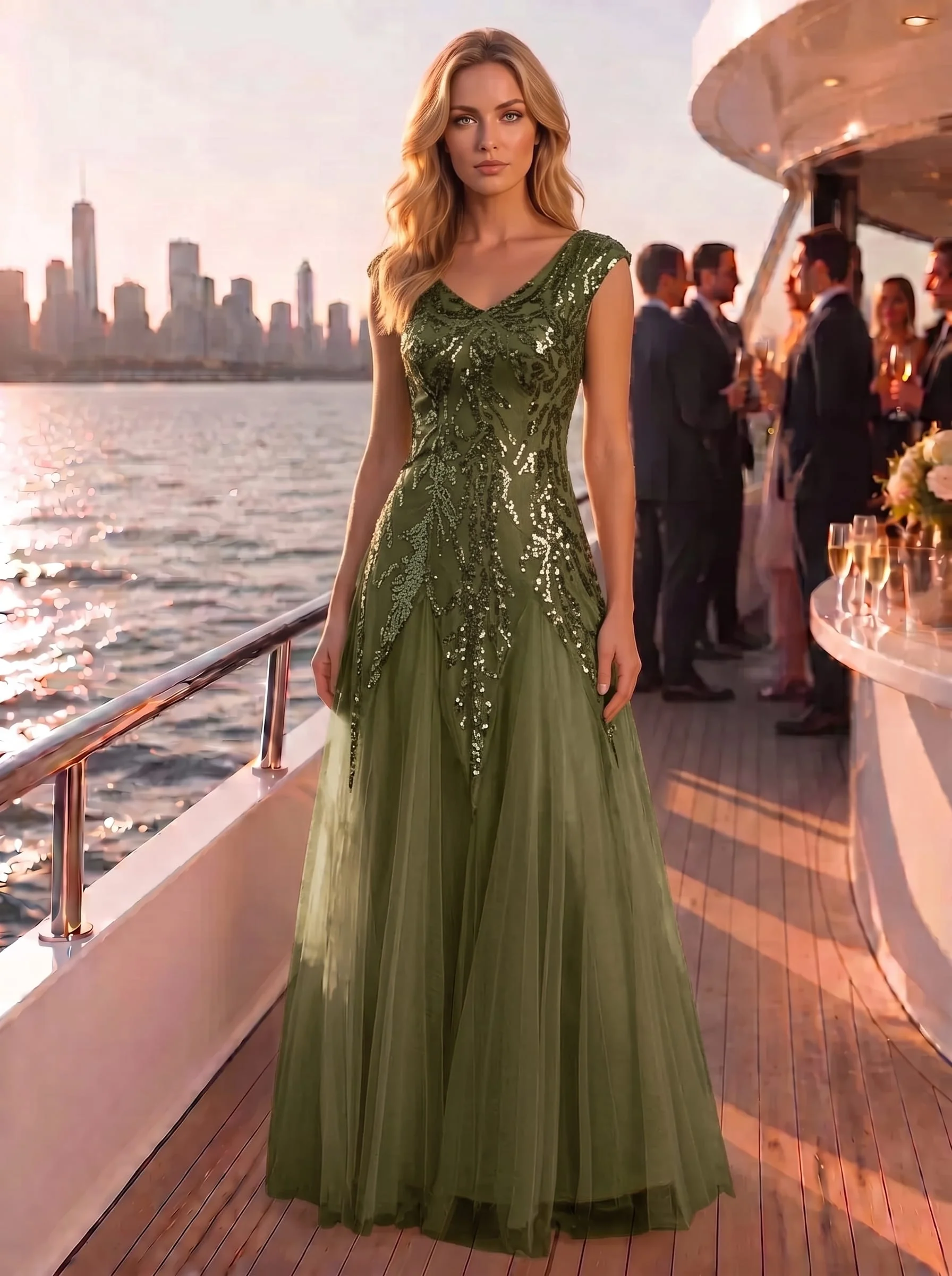 ever FREYA|Embroidered Sequin Cap Sleeve Dress - Image 35