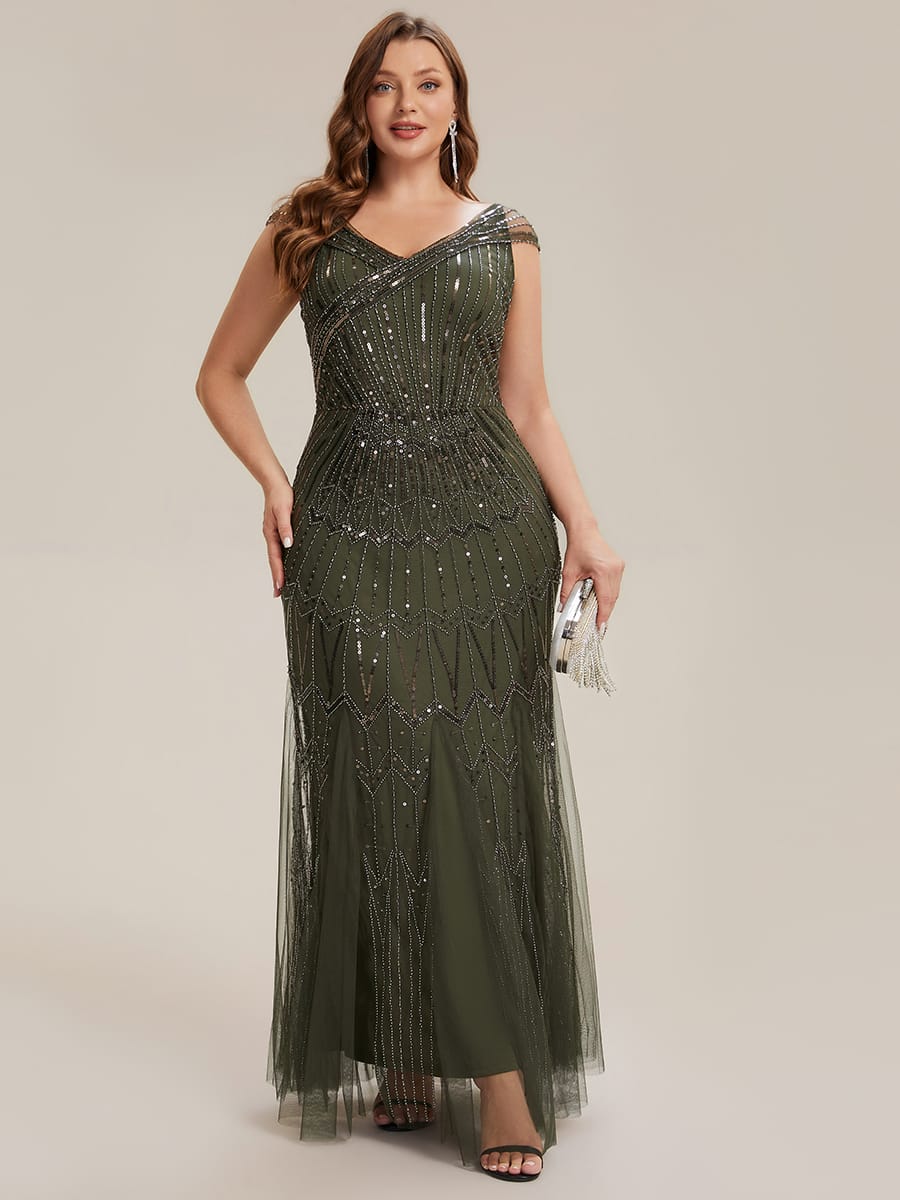 ever CABARET|Embroidered Sequin Drop Shoulder Sleeve Dress - Image 30